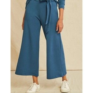 Amour Vert Eugenia Luxe Azure Blue Women's Pants Small NEW Wide Leg